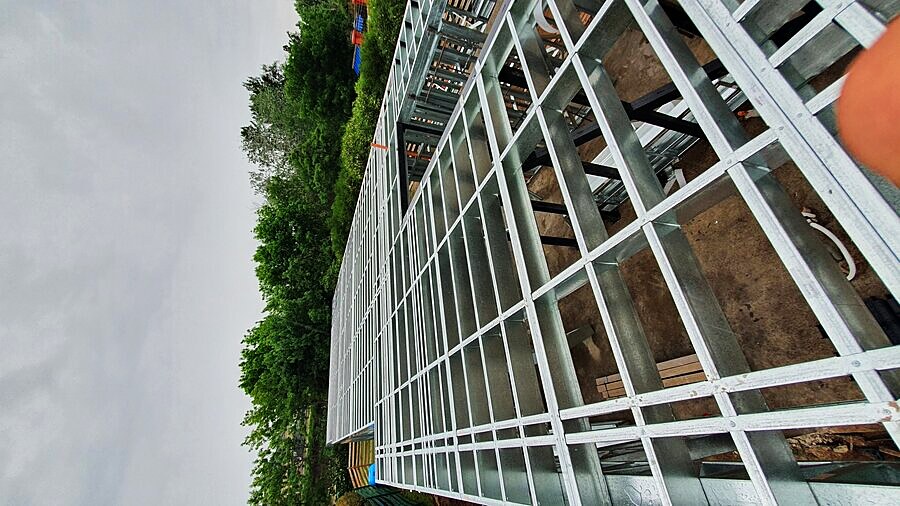 Entrepiso en steel frame, Casa Castores